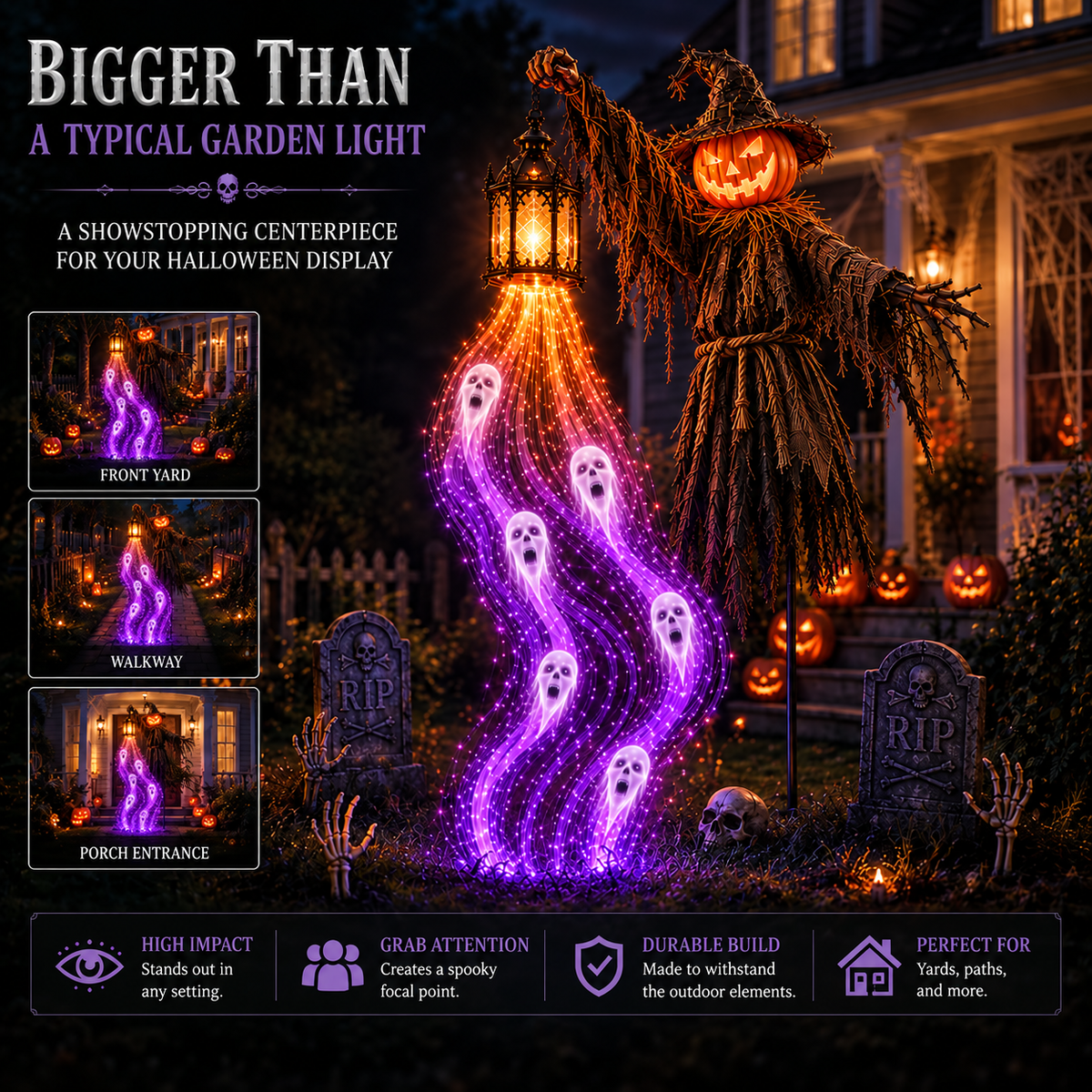 Halloween Animated Scarecrow Yard Light Series